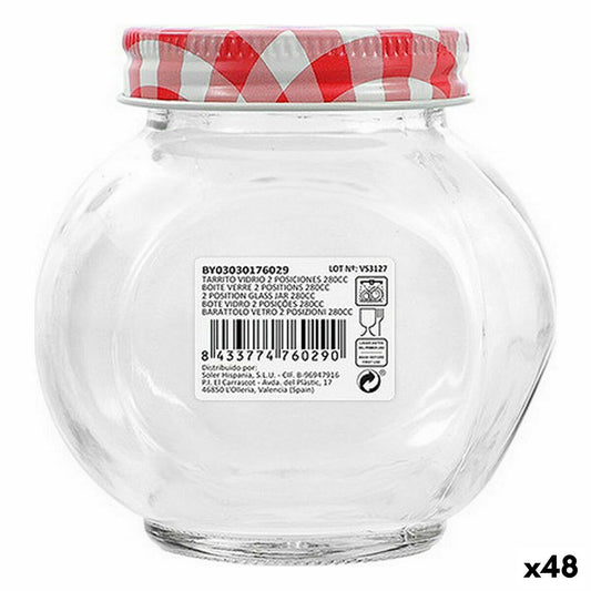 Jar Mediterraneo Glass 280 ml 9,2 x 7,1 x 9,3 cm (48 Units) Mediterraneo