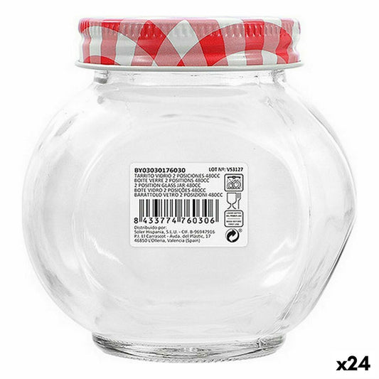 Jar Mediterraneo Glass 480 ml (24 Units) Mediterraneo