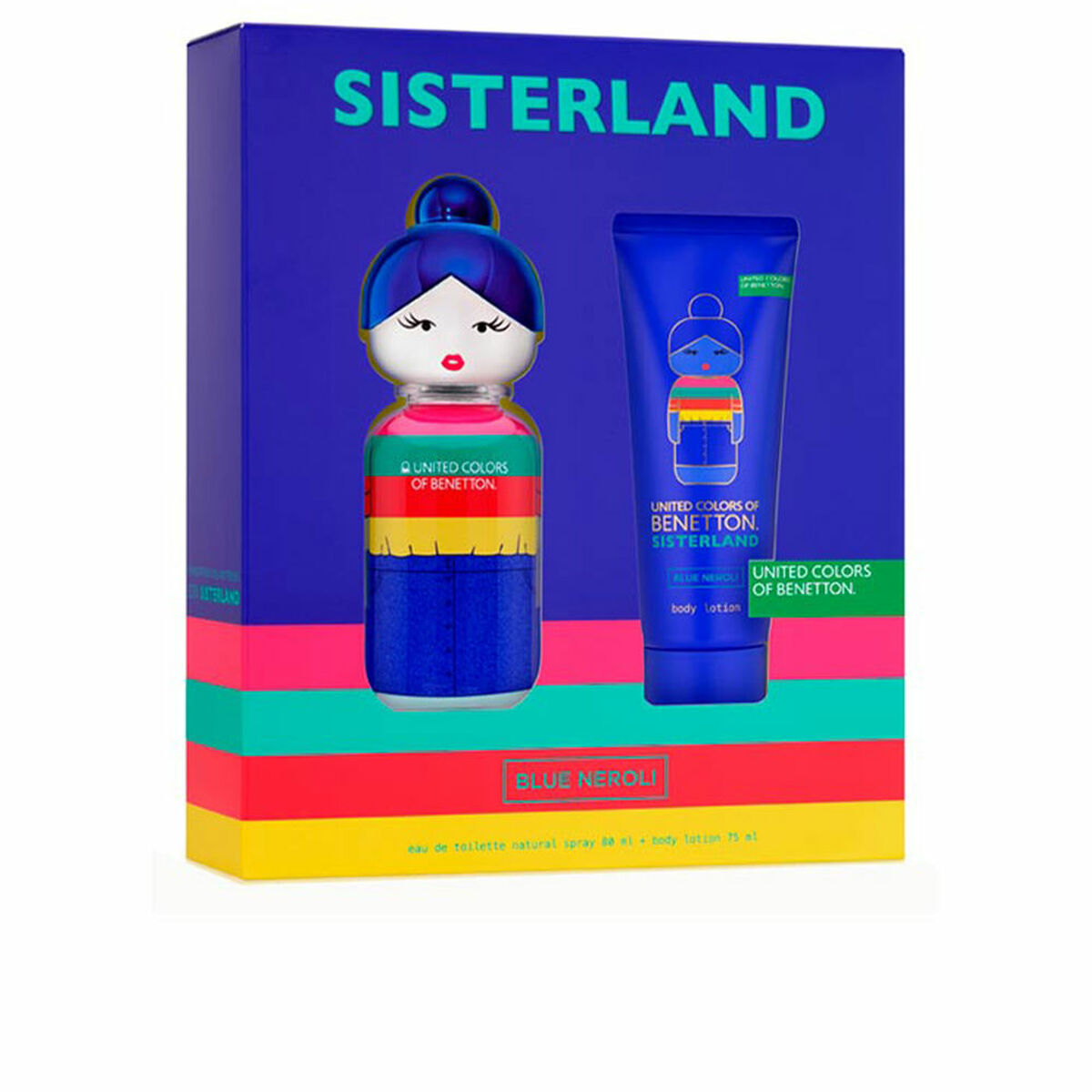 Women's Perfume Set Benetton Sisterland Blue Neroli 2 Pieces Benetton