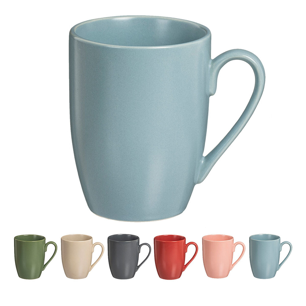 Set of 6 Cups Caison Multicolour Porcelain 350 ml Matte finish Caison