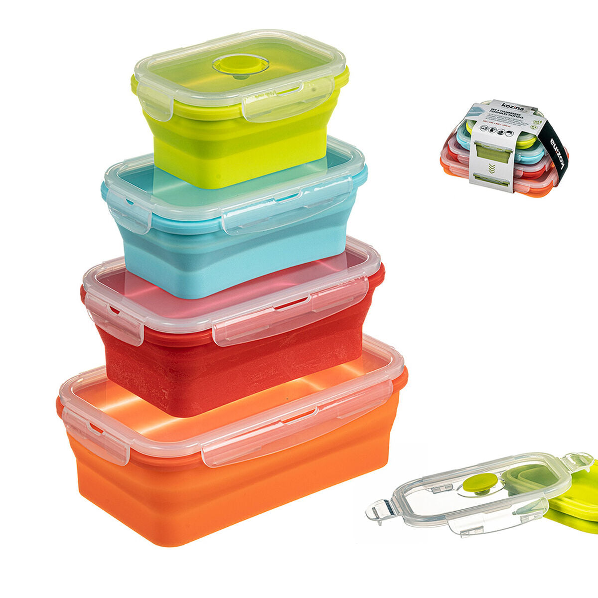 Set of lunch boxes Kozina 4 Units Kozina