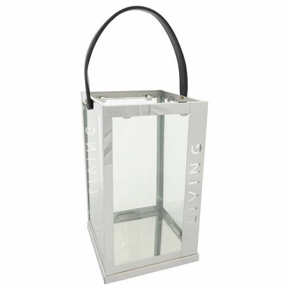 Lantern Alexandra House Living Silver Glass Stainless steel 18 x 30 x 18 cm Alexandra House Living