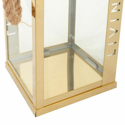 Lantern Alexandra House Living Gold Glass Stainless steel 18 x 30 x 18 cm Alexandra House Living