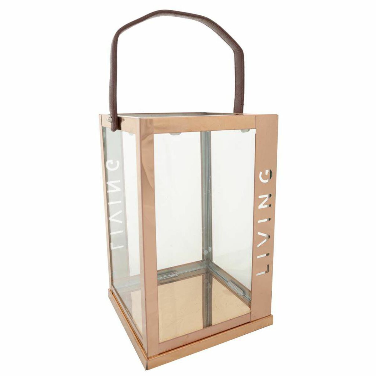 Lantern Alexandra House Living Copper Glass Stainless steel 18 x 30 x 18 cm Alexandra House Living