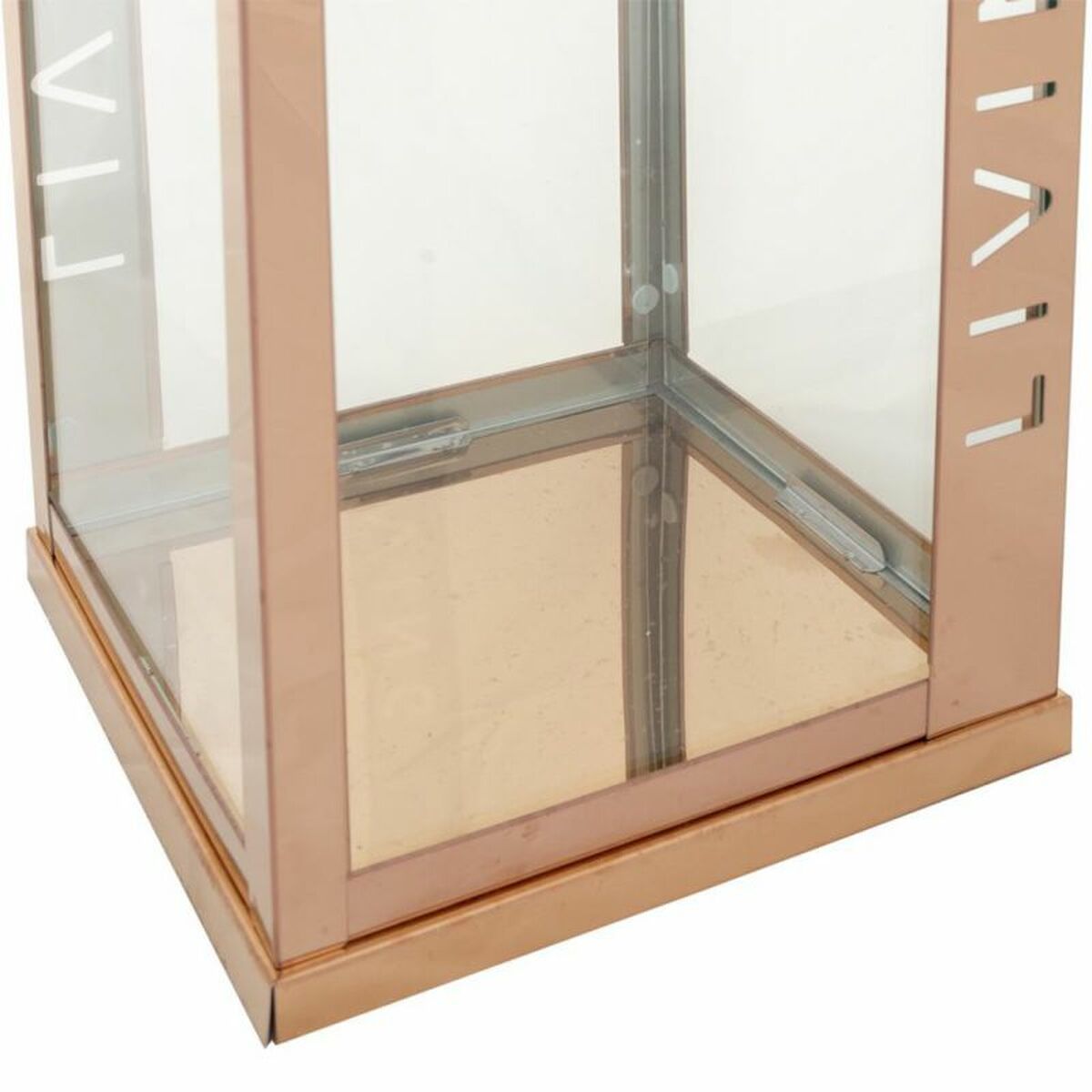 Lantern Alexandra House Living Copper Glass Stainless steel 18 x 30 x 18 cm Alexandra House Living