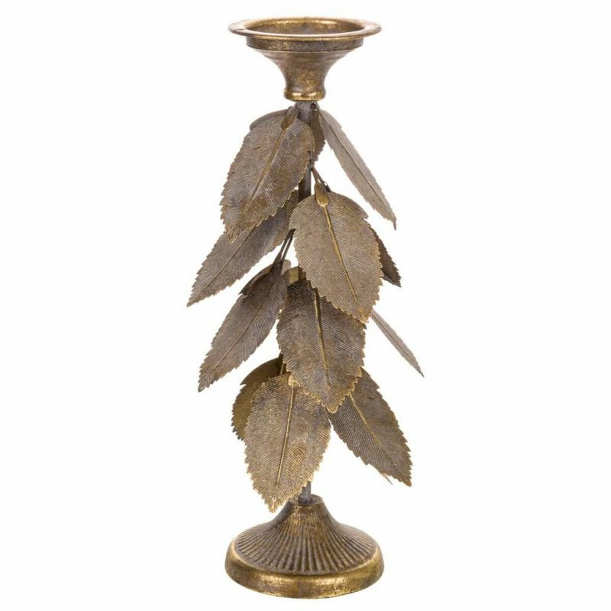 Candle Holder Alexandra House Living Golden Iron 19 x 43 x 19 cm Sheets Alexandra House Living