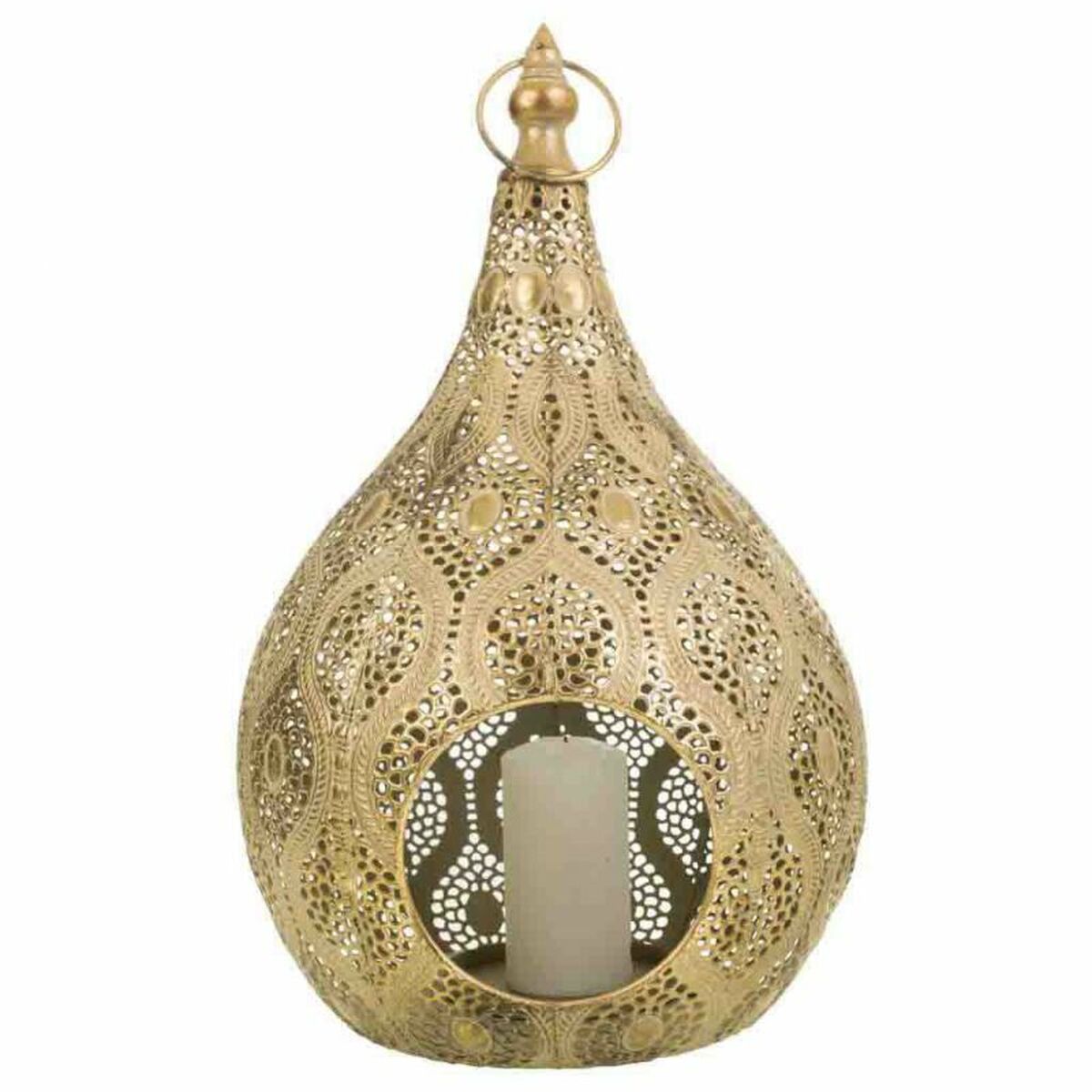 Candleholder Alexandra House Living Golden Glass Iron 25 x 40 x 26 cm Alexandra House Living