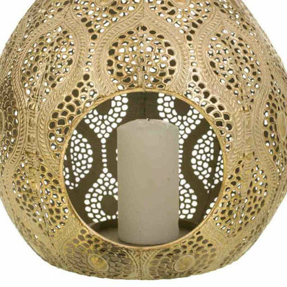 Candleholder Alexandra House Living Golden Glass Iron 25 x 40 x 26 cm Alexandra House Living