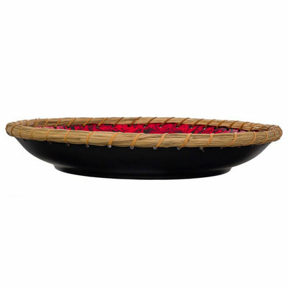 Centerpiece Alexandra House Living Black Red Silver Ceramic 32 x 6 x 32 cm Alexandra House Living