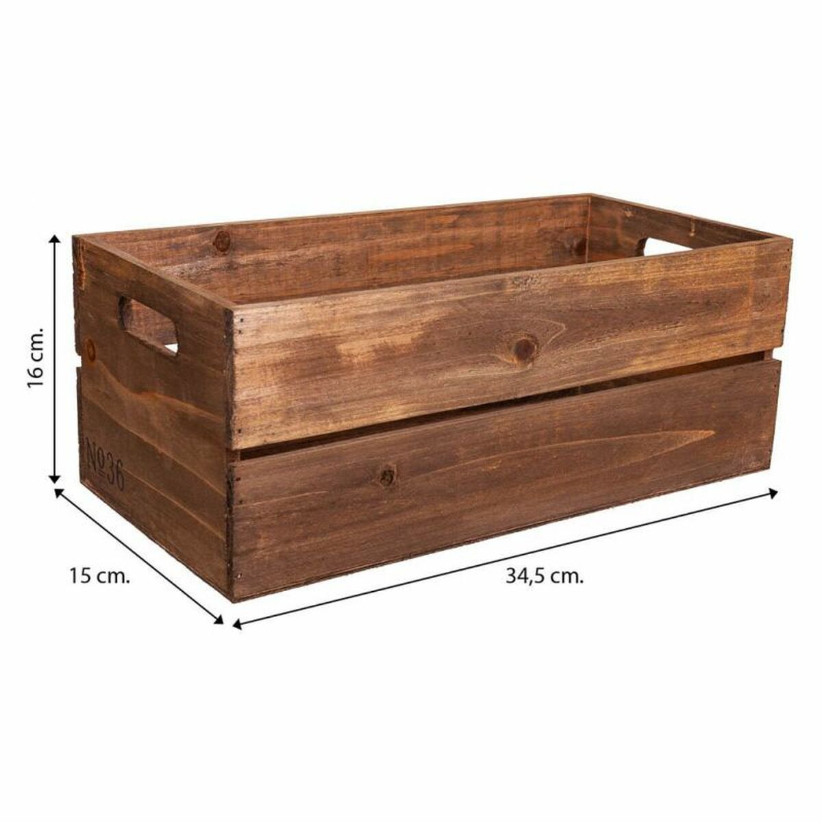 Storage boxes Alexandra House Living Brown Fir wood 2 Pieces Alexandra House Living