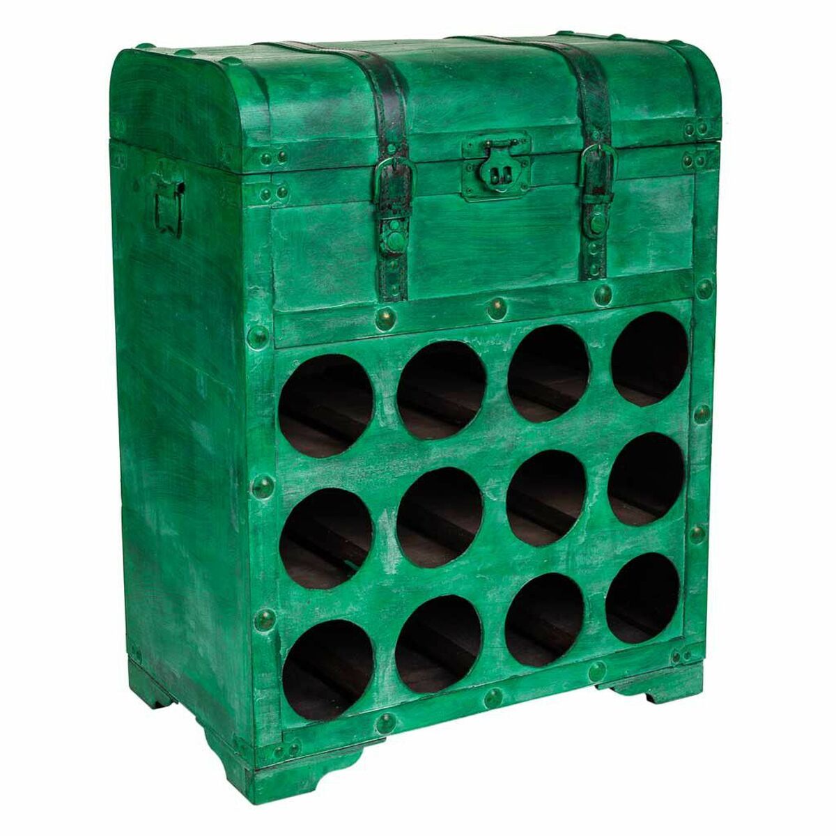 Bottle rack Alexandra House Living PVC Wood Metal 28 x 59 x 45 cm Chest Alexandra House Living