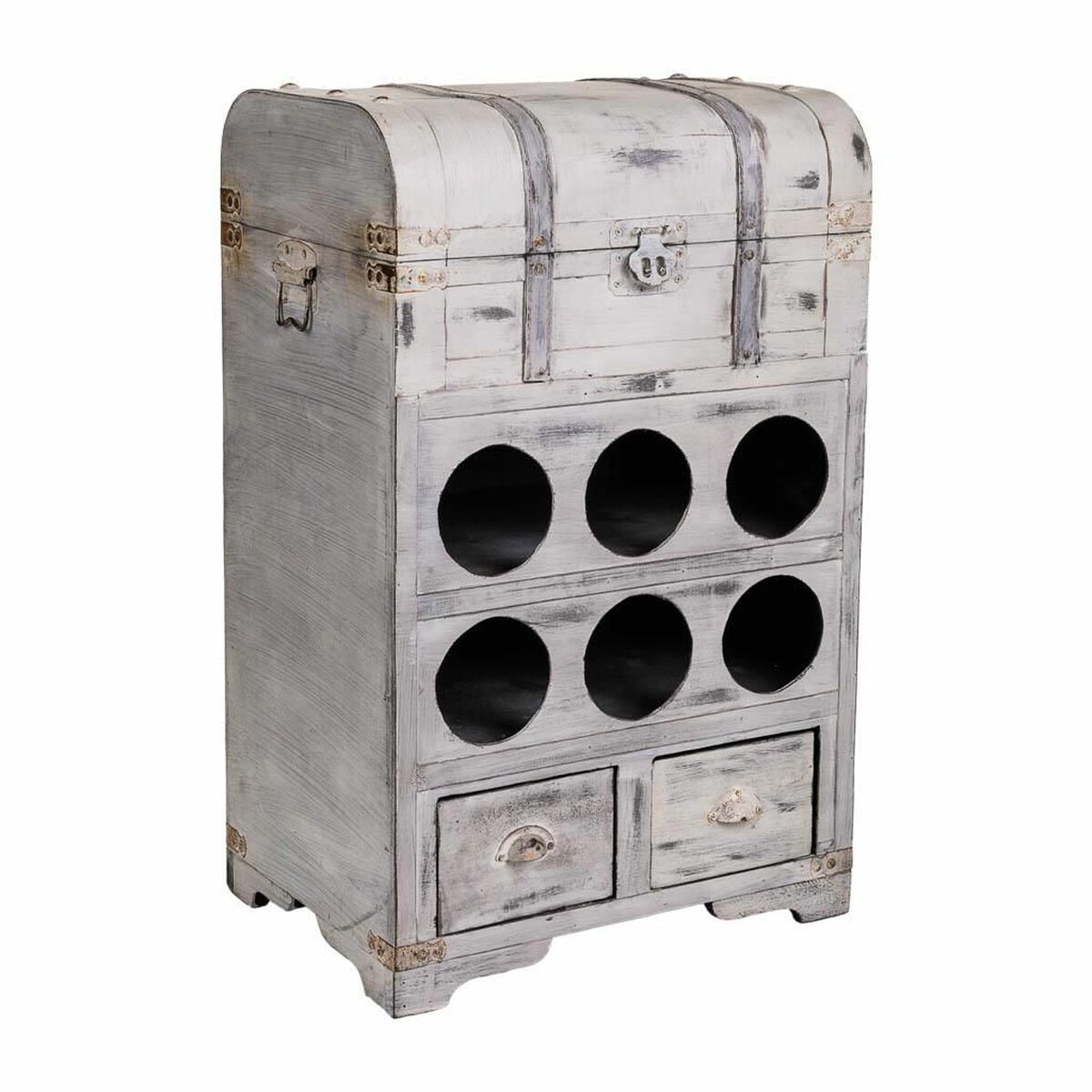 Bottle rack Alexandra House Living PVC Wood Metal 30 x 64 x 41 cm Chest Alexandra House Living