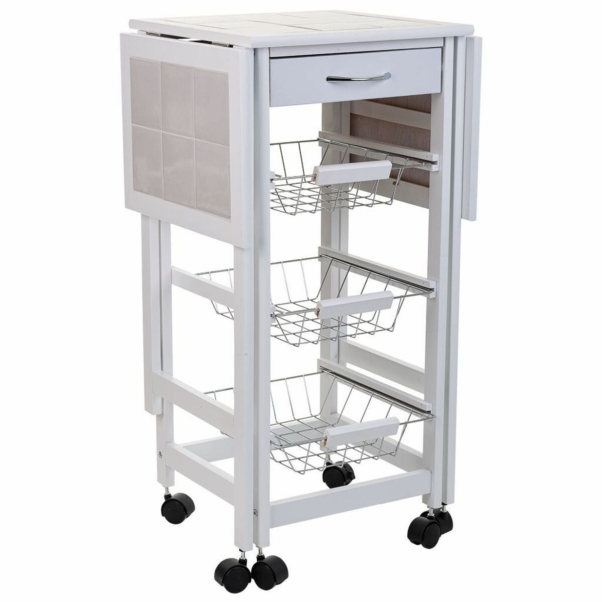 Kitchen Trolley Alexandra House Living White 37 x 79 x 91 cm Alexandra House Living