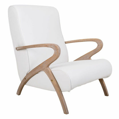 Armchair Alexandra House Living White 55 x 85 x 57 cm Upholstery Polyskin Alexandra House Living