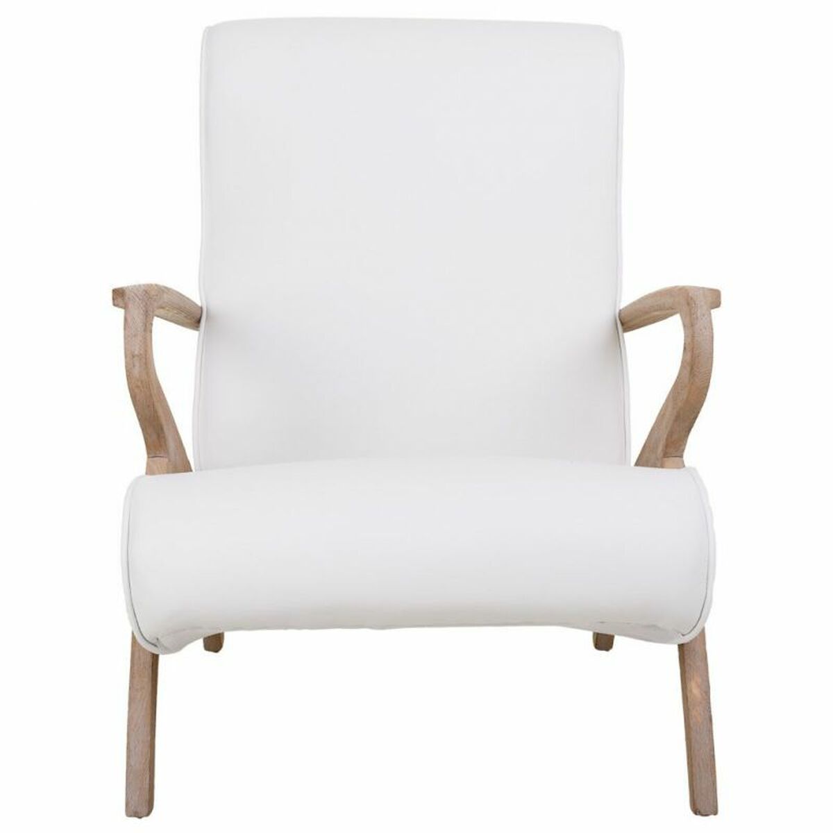 Armchair Alexandra House Living White 55 x 85 x 57 cm Upholstery Polyskin Alexandra House Living