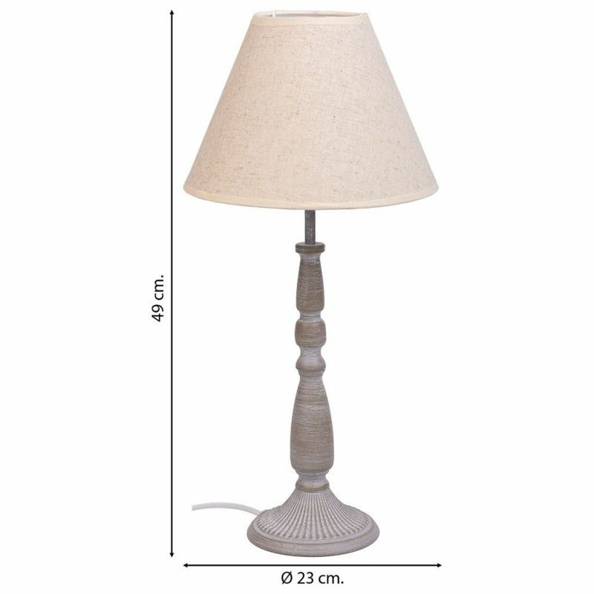 Desk lamp Alexandra House Living White Grey Metal Cloth 220-240 V 23 x 49 x 23 cm Alexandra House Living