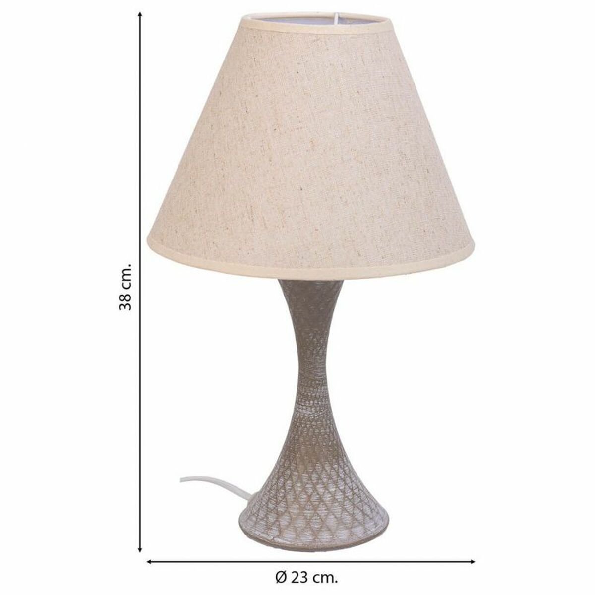 Desk lamp Alexandra House Living White Grey Metal Cloth 220-240 V 23 x 38 x 23 cm Alexandra House Living