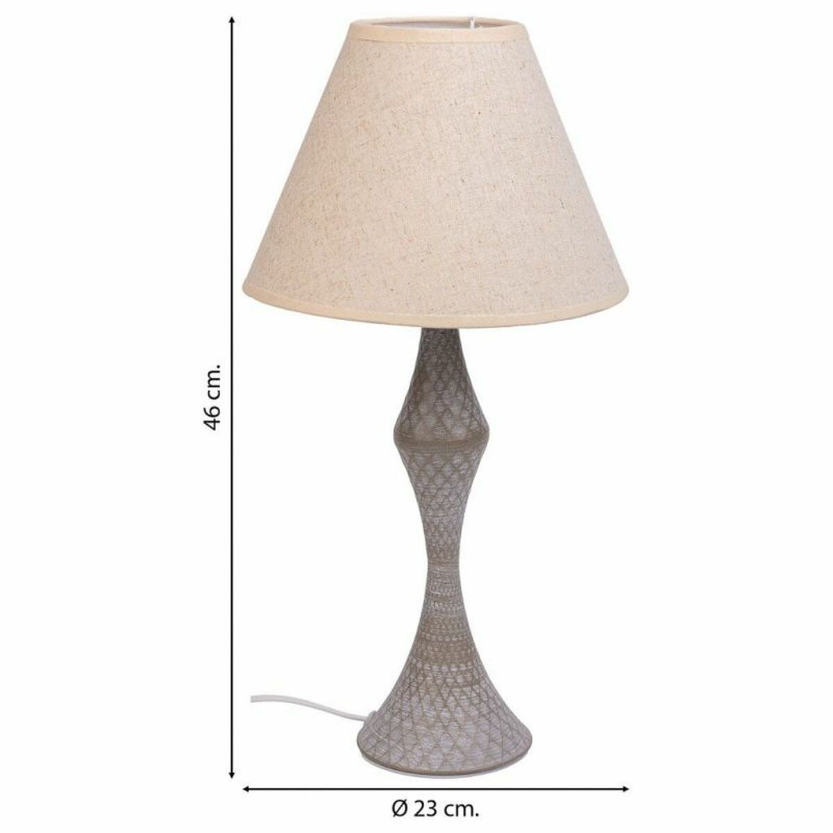 Desk lamp Alexandra House Living White Grey Metal Cloth 220-240 V 23 x 46 x 23 cm Alexandra House Living