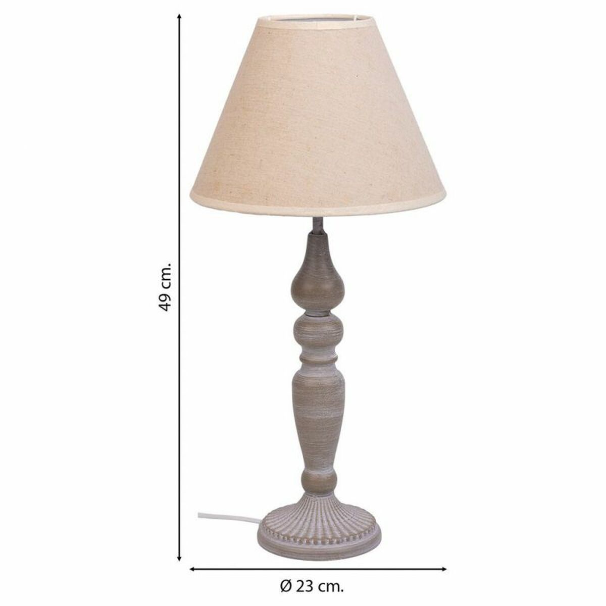 Desk lamp Alexandra House Living White Grey Metal Cloth 220-240 V 23 x 46 x 23 cm Alexandra House Living