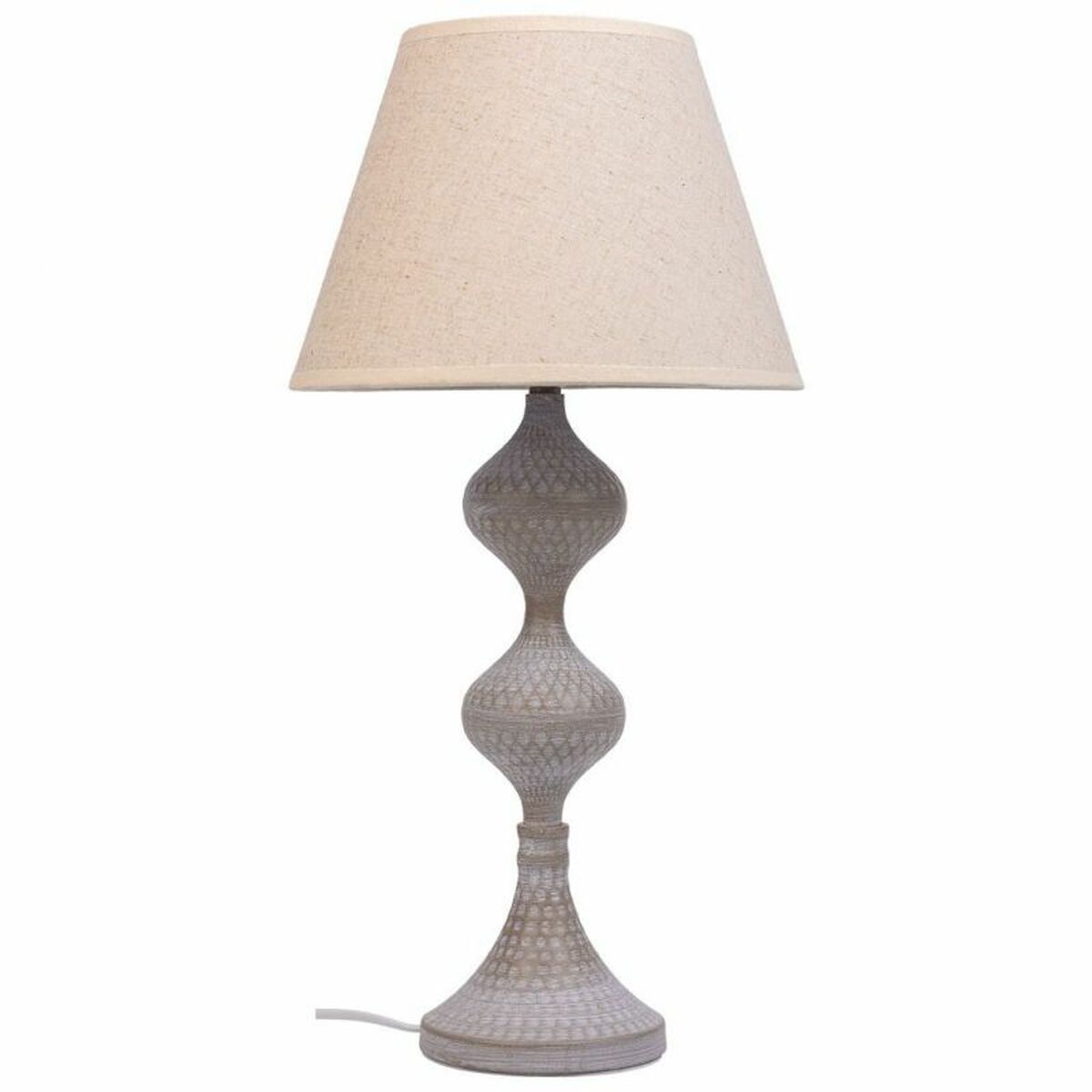 Desk lamp Alexandra House Living White Grey Metal Cloth 220-240 V 25 x 50 x 25 cm Alexandra House Living