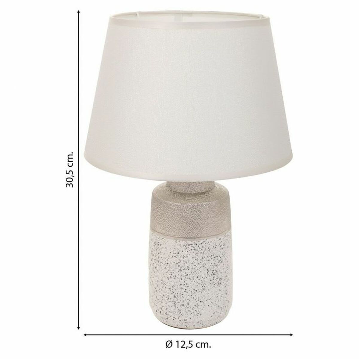 Desk lamp Alexandra House Living Silver Ceramic 12 x 30 x 12 cm Alexandra House Living