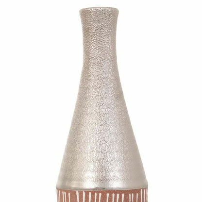 Vase Alexandra House Living Silver Ceramic 13 x 53 x 13 cm Alexandra House Living