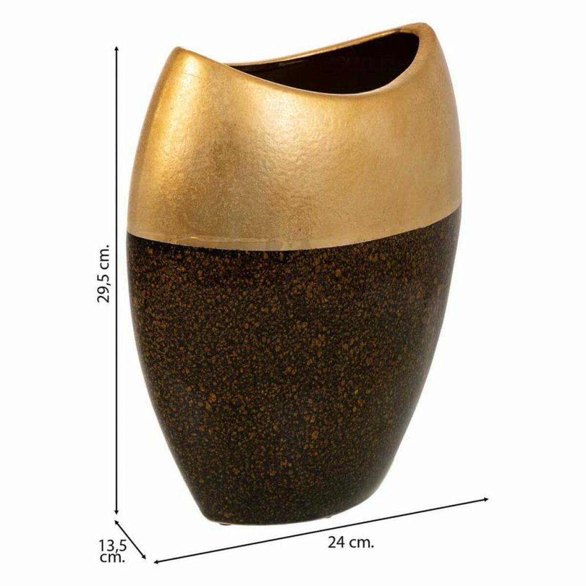 Vase Alexandra House Living Gold Ceramic 13 x 29 x 24 cm Alexandra House Living