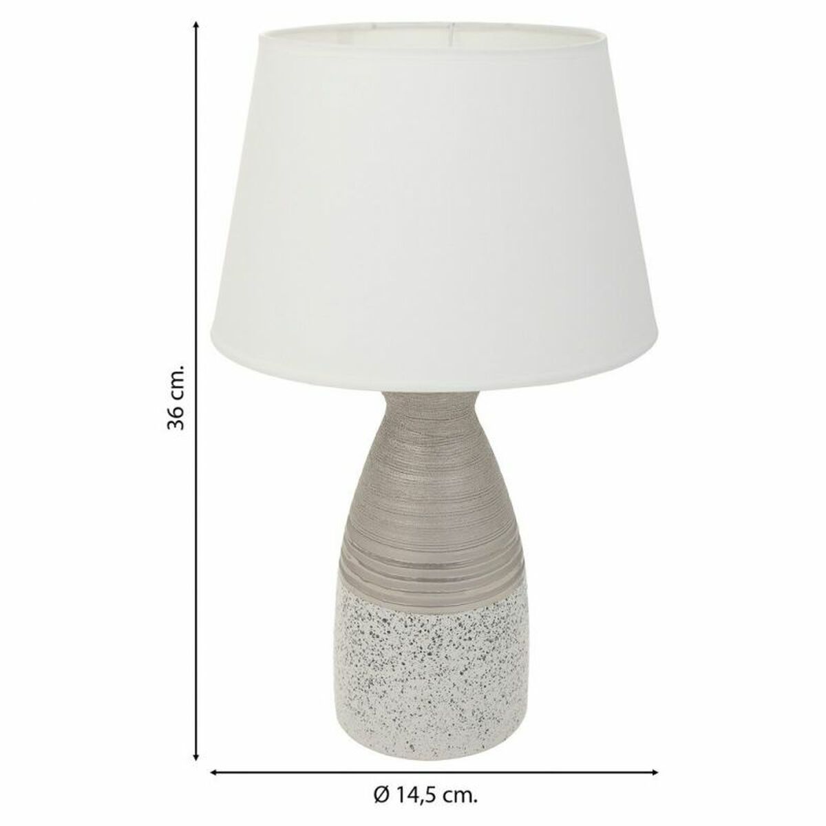 Desk lamp Alexandra House Living Silver Ceramic 14 x 36 x 14 cm Alexandra House Living