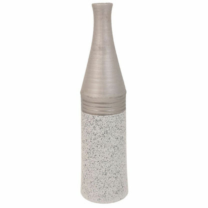 Vase Alexandra House Living Silver Ceramic 13 x 53 x 13 cm Alexandra House Living