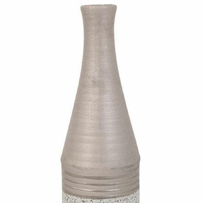 Vase Alexandra House Living Silver Ceramic 13 x 53 x 13 cm Alexandra House Living