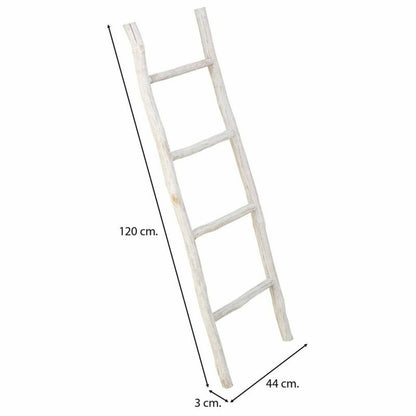 Shelves Alexandra House Living White Paolownia wood 3 x 120 x 44 cm Staircase Alexandra House Living