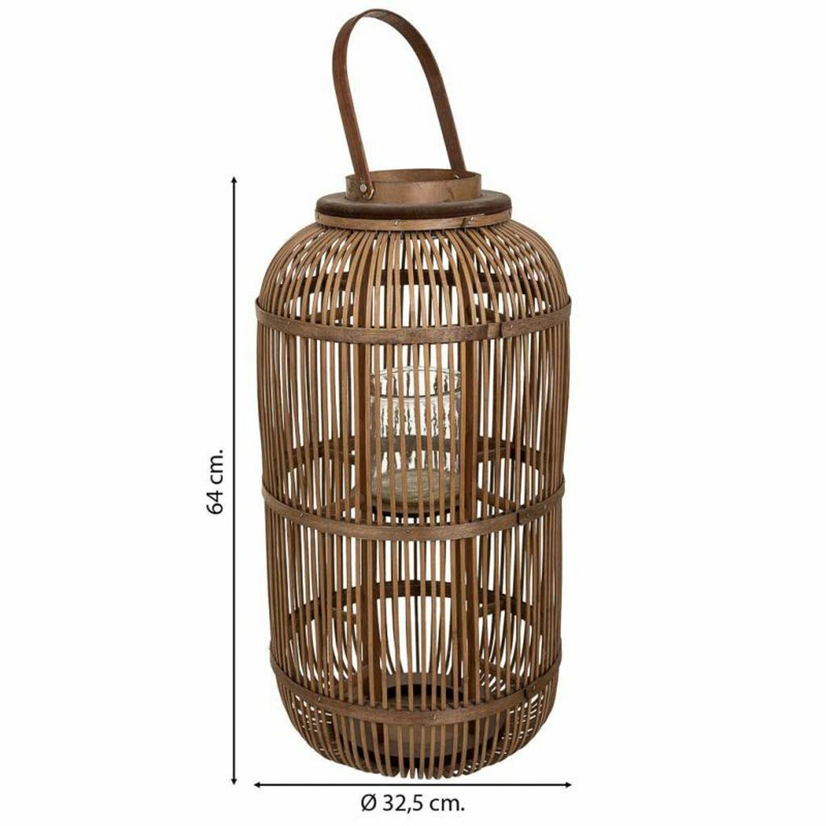 Lantern Alexandra House Living Brown Bamboo Alexandra House Living