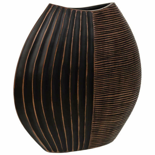 Vase Alexandra House Living Brown Polyresin 10 x 29 x 29 cm Alexandra House Living