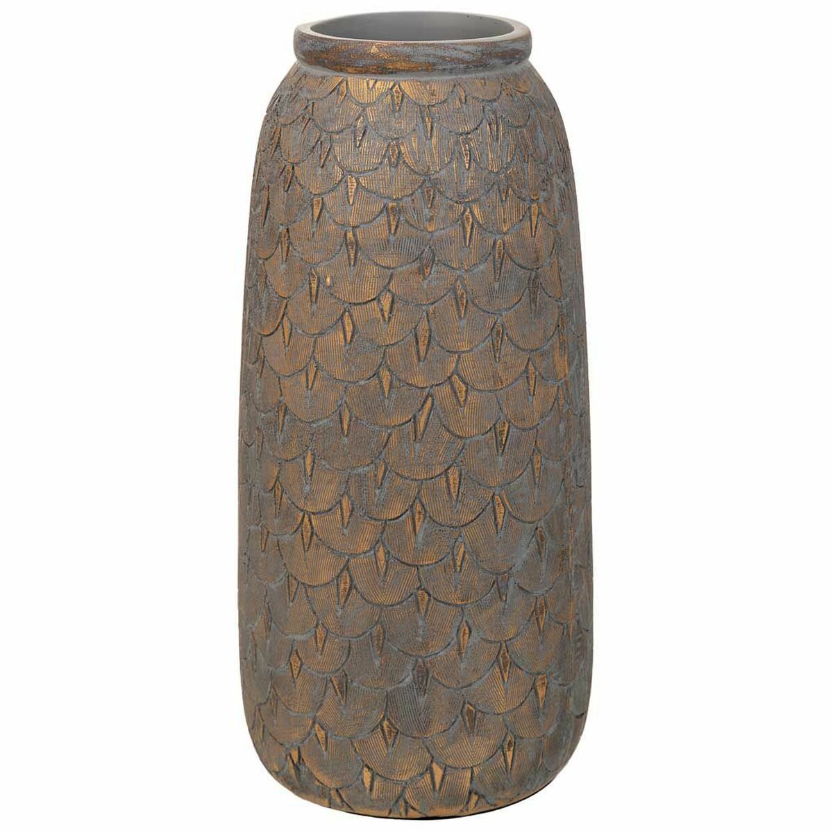 Vase Alexandra House Living Grey Golden Polyresin 15 x 31 x 15 cm Alexandra House Living