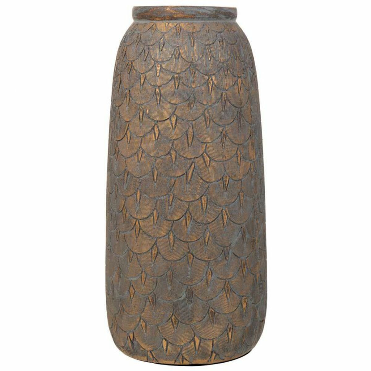 Vase Alexandra House Living Grey Golden Polyresin 15 x 31 x 15 cm Alexandra House Living