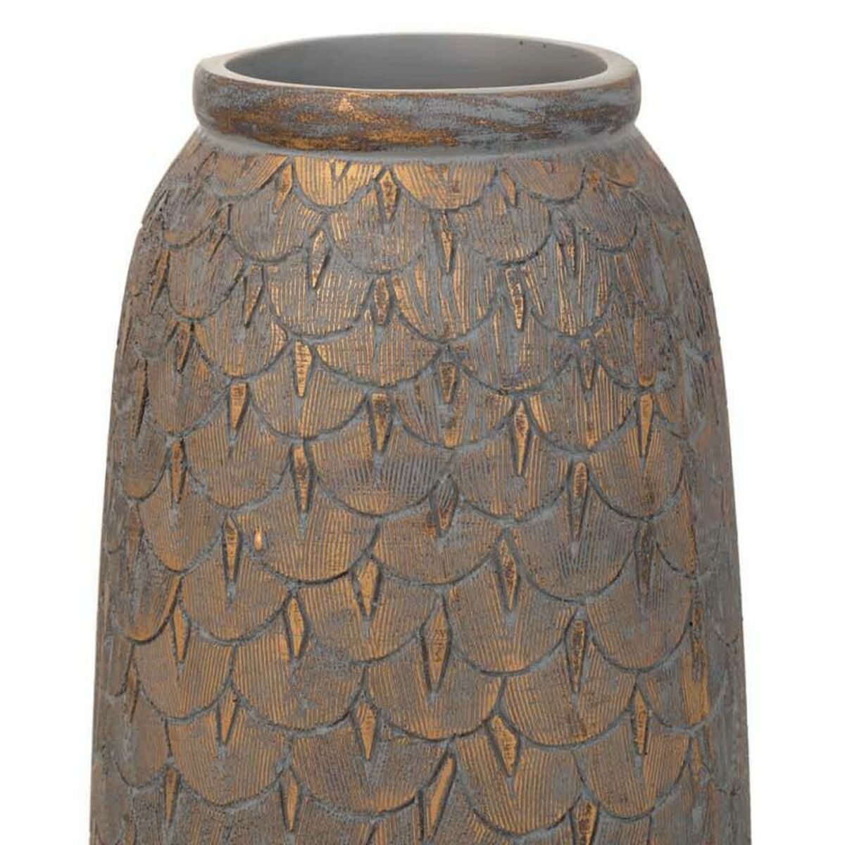 Vase Alexandra House Living Grey Golden Polyresin 15 x 31 x 15 cm Alexandra House Living