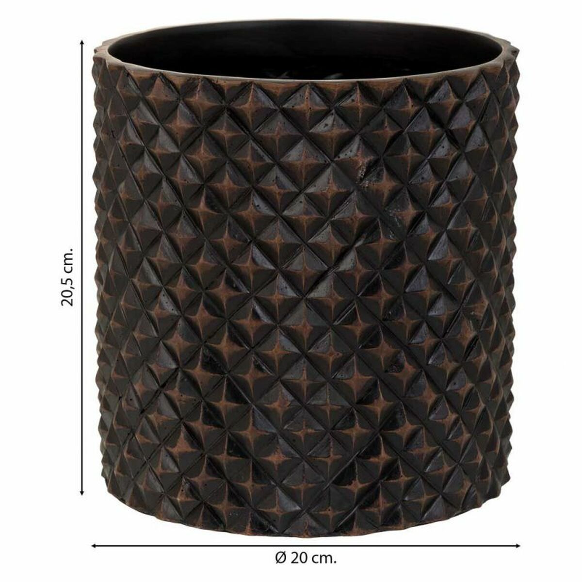 Planter Alexandra House Living Brown Polyresin 20 x 20 x 20 cm Alexandra House Living