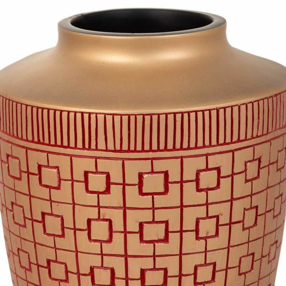 Vase Alexandra House Living Red Golden Polyresin 18 x 24 x 18 cm Alexandra House Living