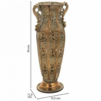 Vase Alexandra House Living Gold Iron 11 x 34 x 11 cm Alexandra House Living