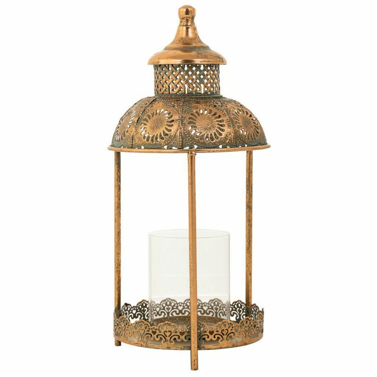 Candleholder Alexandra House Living Gold Glass Iron 19 x 42 x 19 cm Alexandra House Living