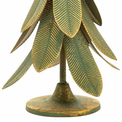 Candle Holder Alexandra House Living Gold Iron 21 x 31 x 21 cm Feathers Alexandra House Living