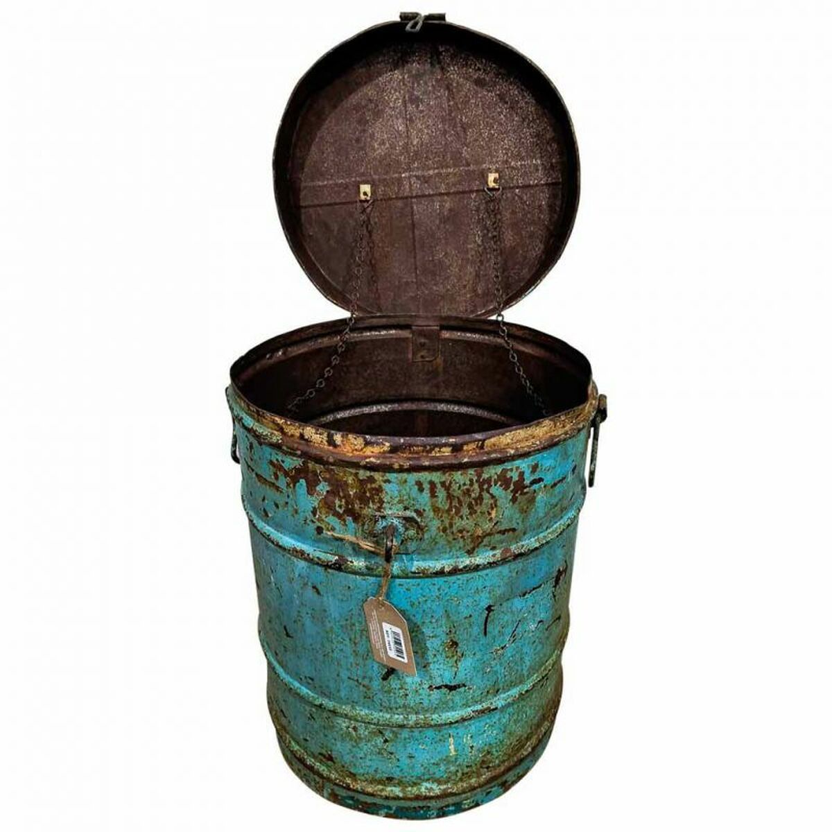 Decorative canister Alexandra House Living Blue Iron Traditional style 38 x 50 x 38 cm