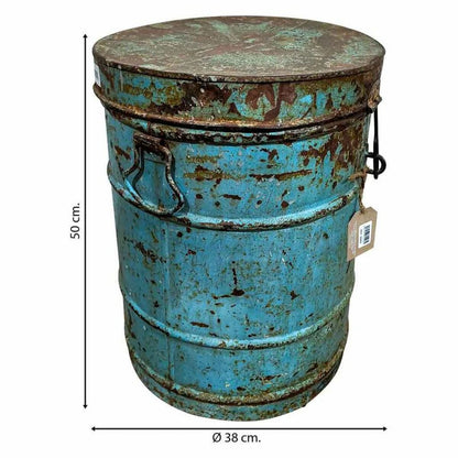 Decorative canister Alexandra House Living Blue Iron Traditional style 38 x 50 x 38 cm