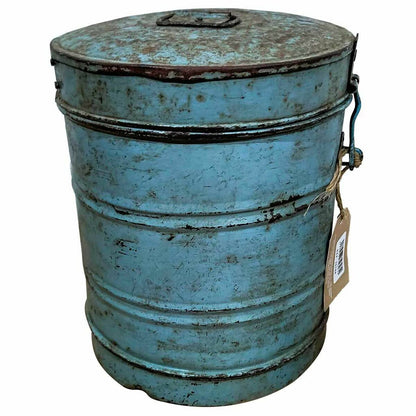 Decorative canister Alexandra House Living Blue Iron Traditional style 22 x 26 x 22 cm Alexandra House Living