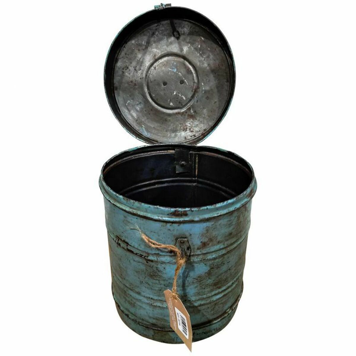 Decorative canister Alexandra House Living Blue Iron Traditional style 22 x 26 x 22 cm Alexandra House Living