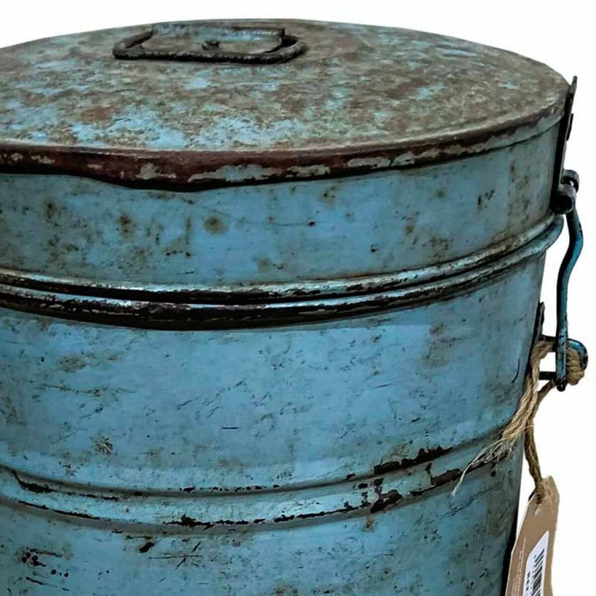 Decorative canister Alexandra House Living Blue Iron Traditional style 22 x 26 x 22 cm Alexandra House Living