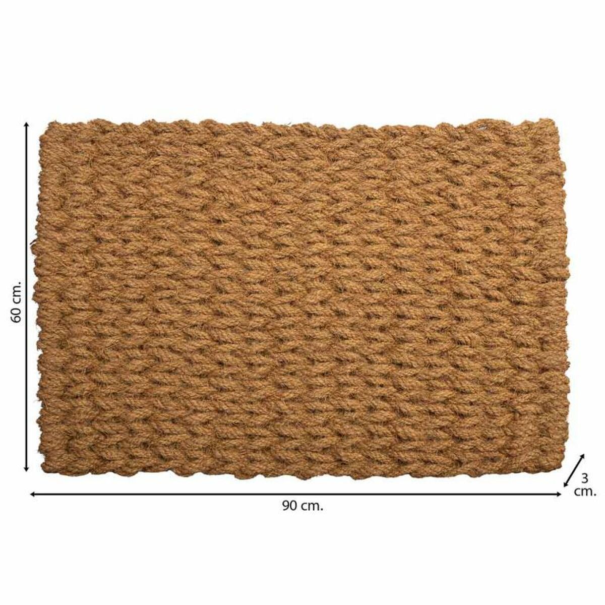 Doormat Alexandra House Living Natural Coconut Fibre 3 x 90 x 60 cm Alexandra House Living