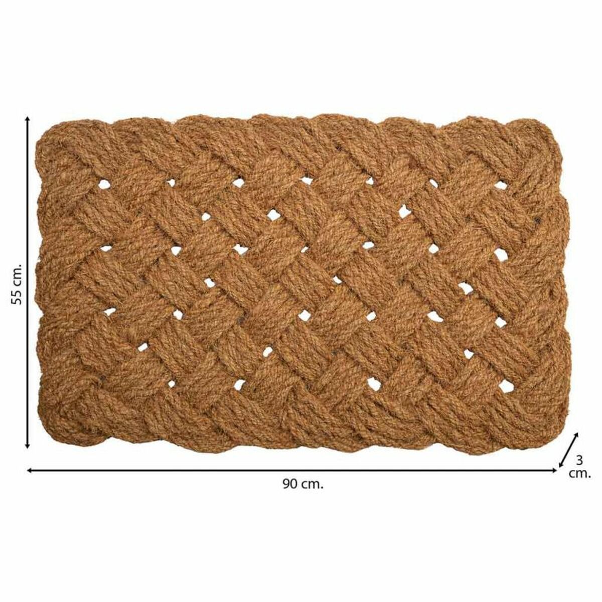 Doormat Alexandra House Living Natural Coconut Fibre 3 x 90 x 55 cm Alexandra House Living