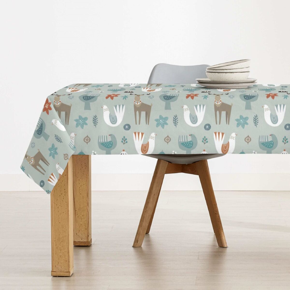 Stain-proof resined tablecloth Belum Merry Christmas Multicolour 250 x 150 cm Belum