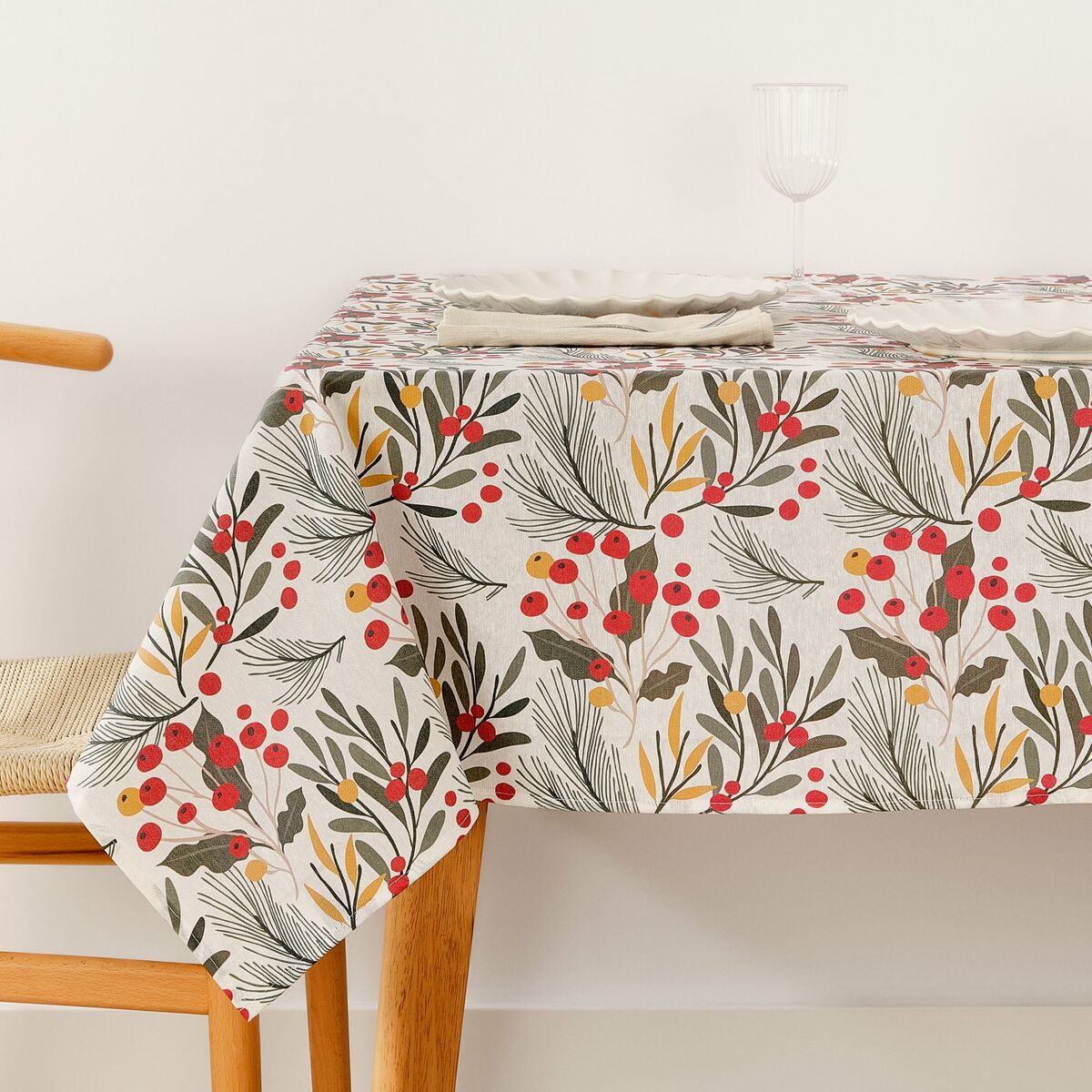 Stain-proof resined tablecloth Belum Merry Christmas Multicolour 250 x 150 cm Belum